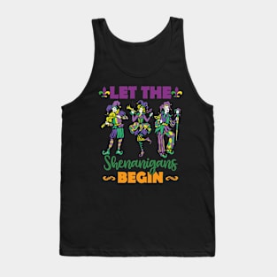 Mardi Gras Let The Shenanigans Begin Joker Tank Top